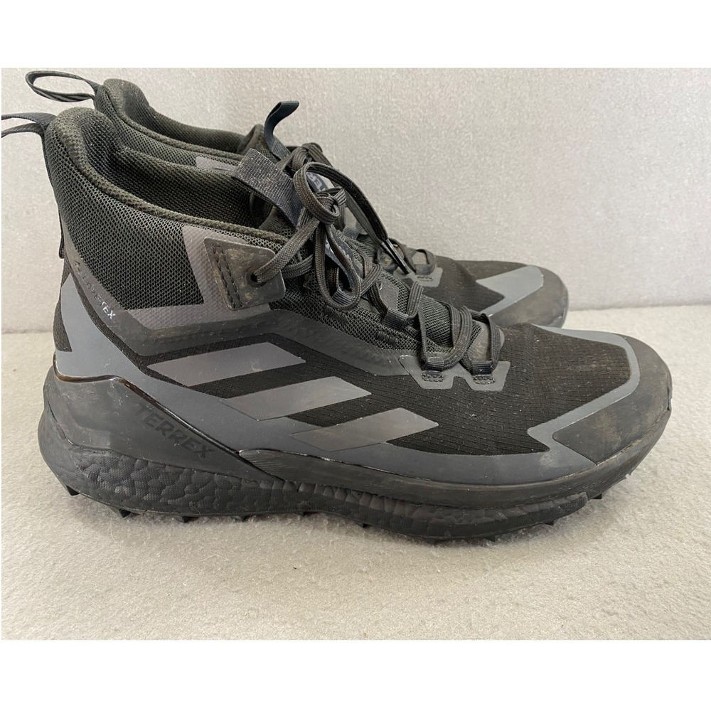 Adidas Terrex Mens Size 12 Free Hiker 2 GORE-TEX Black Grey Hiking Boots HQ8383